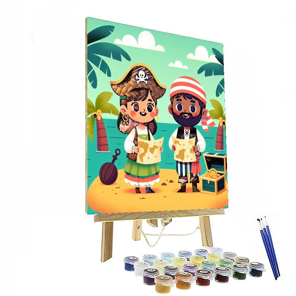 Pirate Pals' Island Adventure Paint By Number