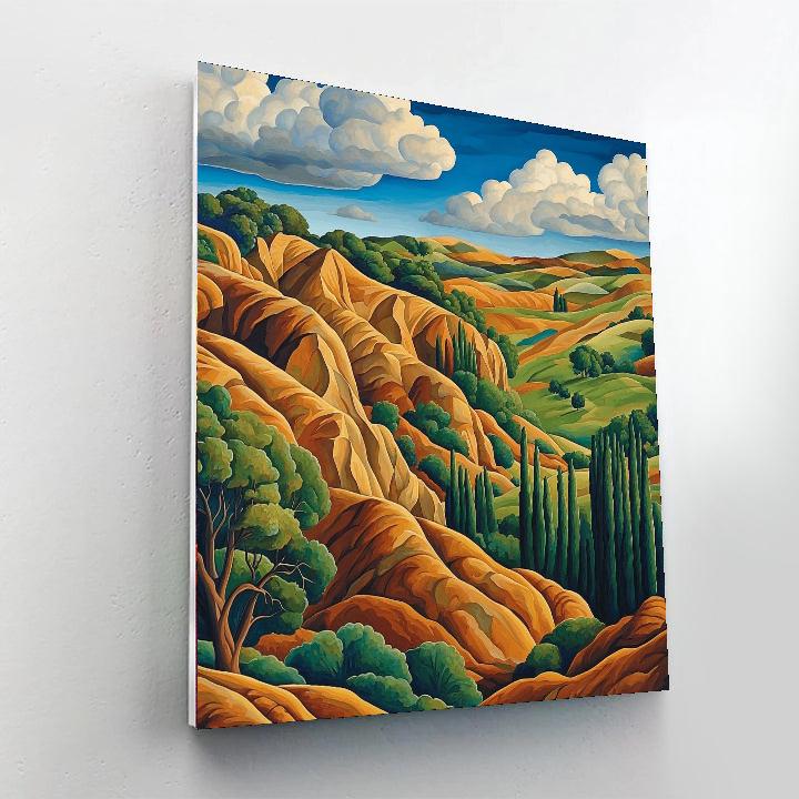 Michelangelo Inspired Mythical Terrain  Painting Number Kit