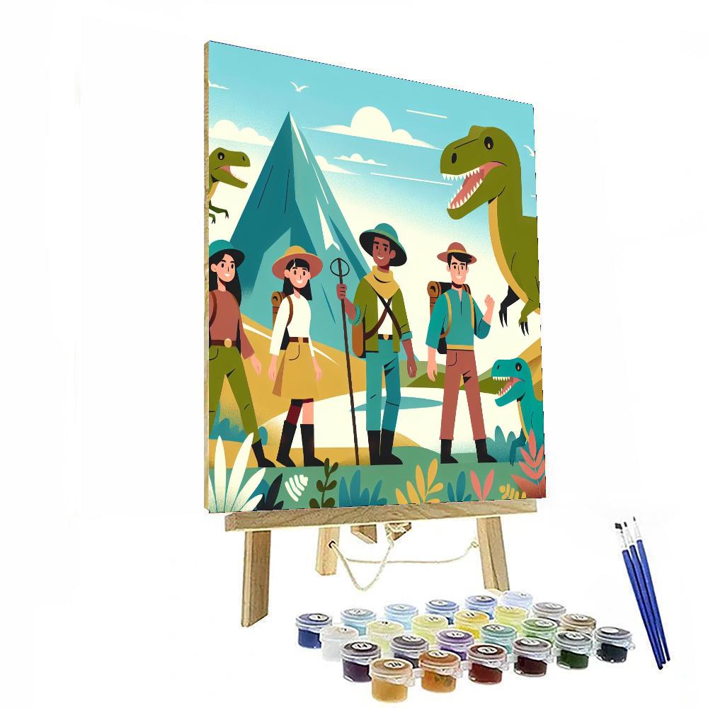 Explorers In Dinosaur Valley Painting By Numbers Kit