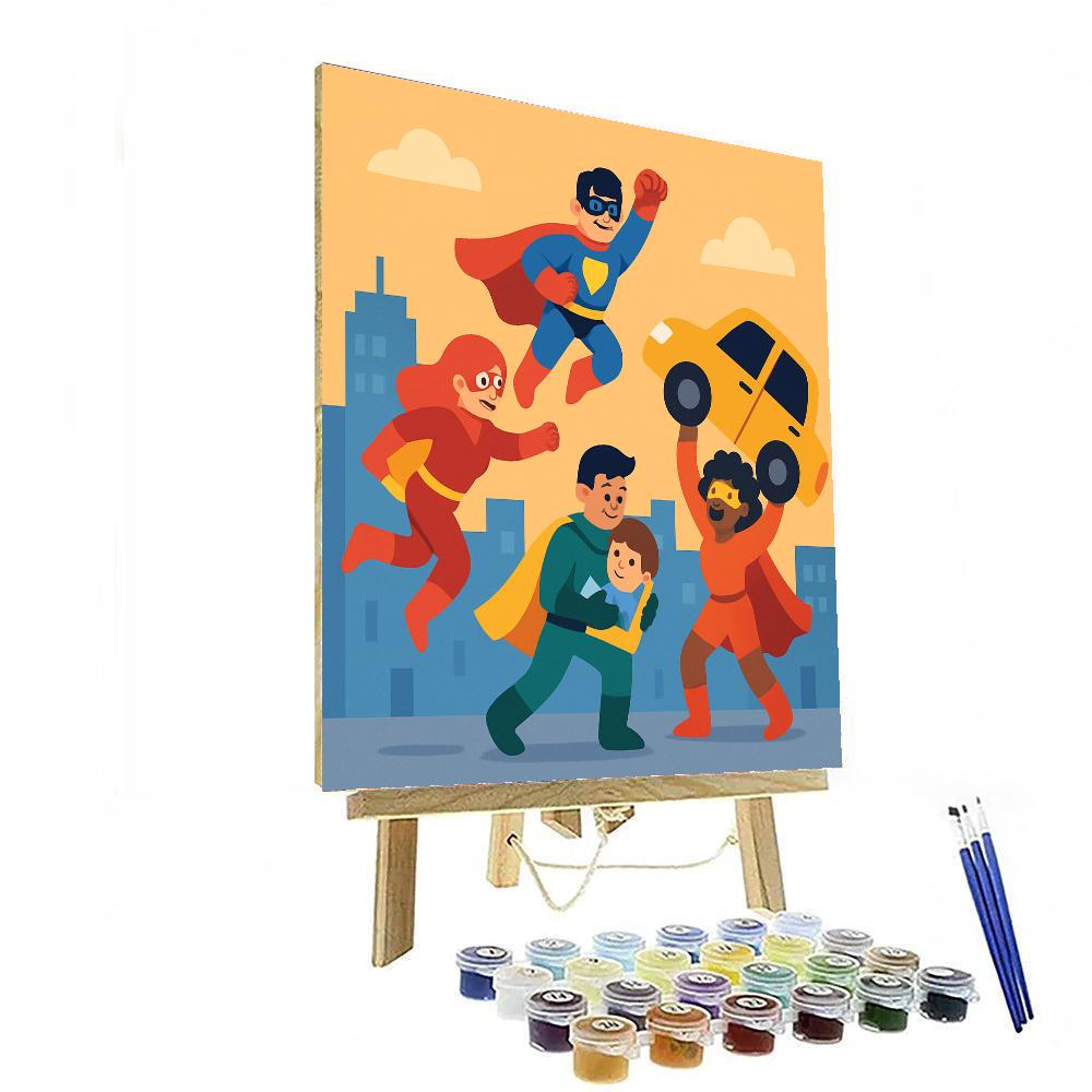 Comic Book Superheroes Paint By Numbers Art