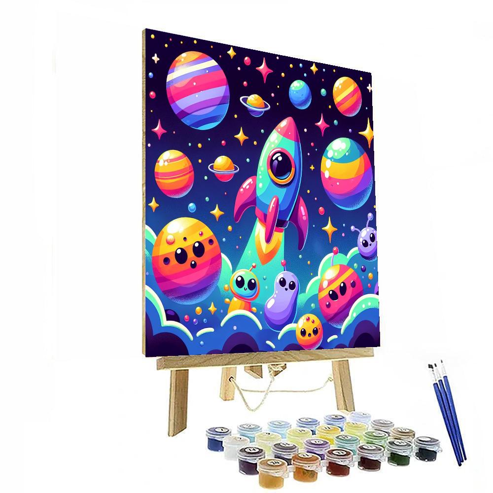 Curious Outer Space Adventure Paint By Color
