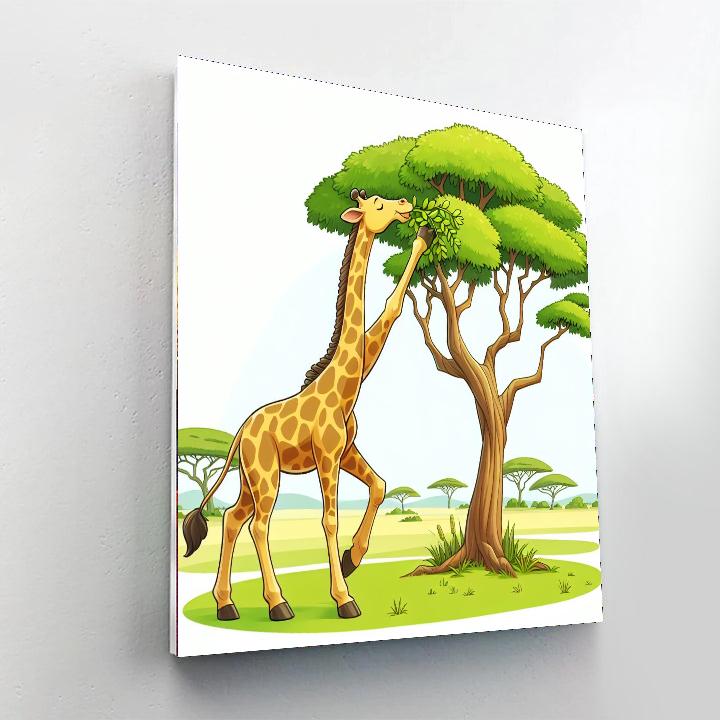 Gregarious Giraffe Paint By Numbers Art