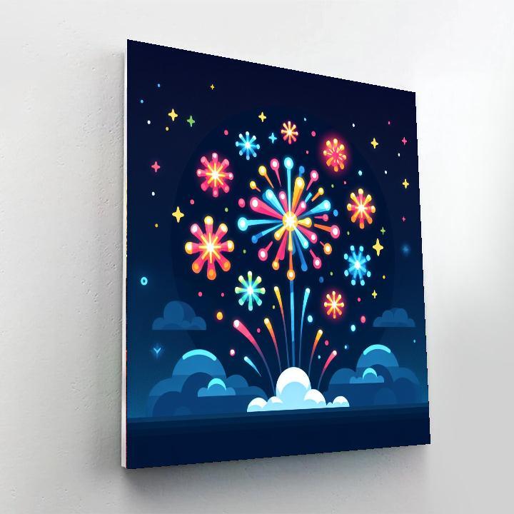 Brilliant Fireworks Painting By Numbers Kit