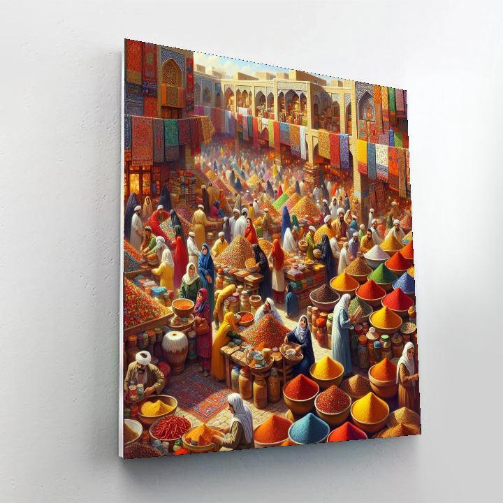 Ornate Persian Marketplace Numbered Painting Kits