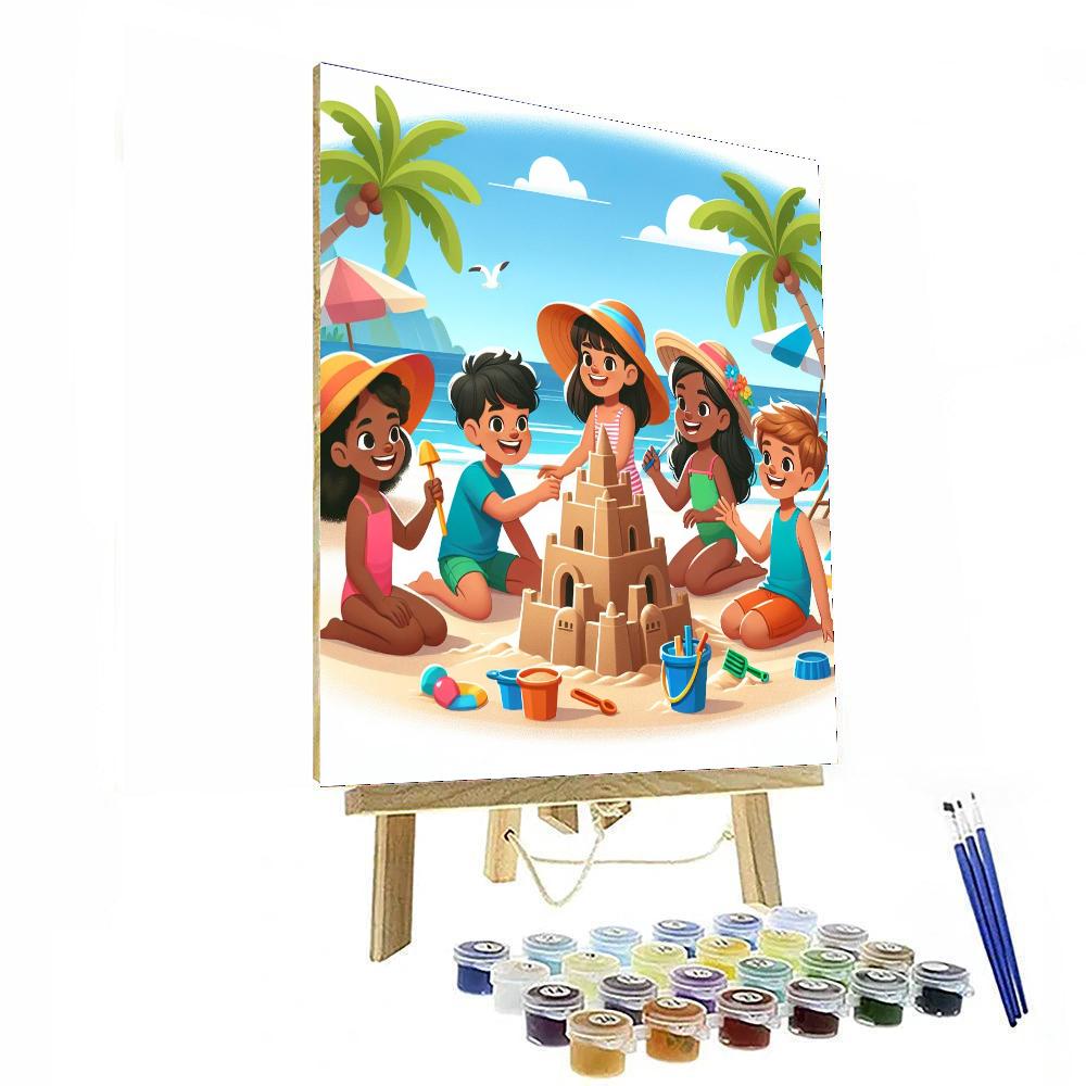 Sunny Tropical Beach Paint By Numbers Art