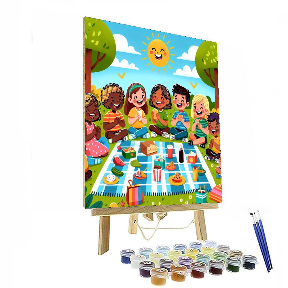 Playful Picnic Paint By Numbers Art