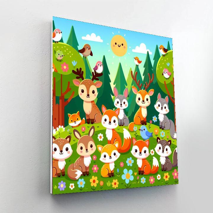 Fun With Forest Animals Paint By Number