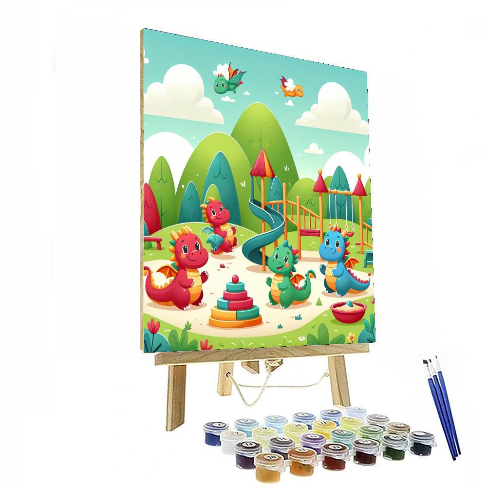 Happy Dragon Playground Paint By Number