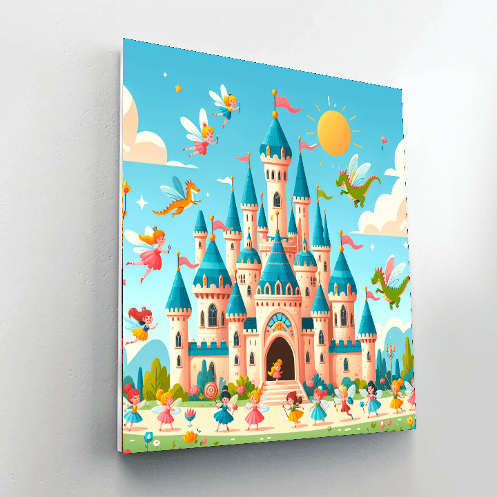 Playful Fairytale Castle Paint By Number