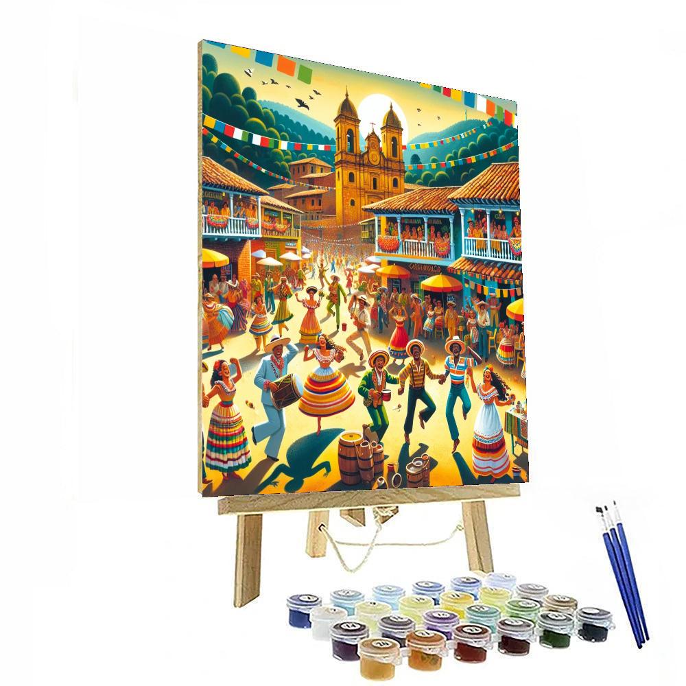 Folk Festivals Of Guatape Paint By Numbers