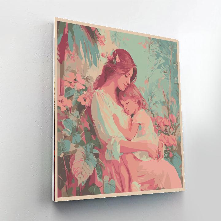 Embracing Hearts Paint By Color