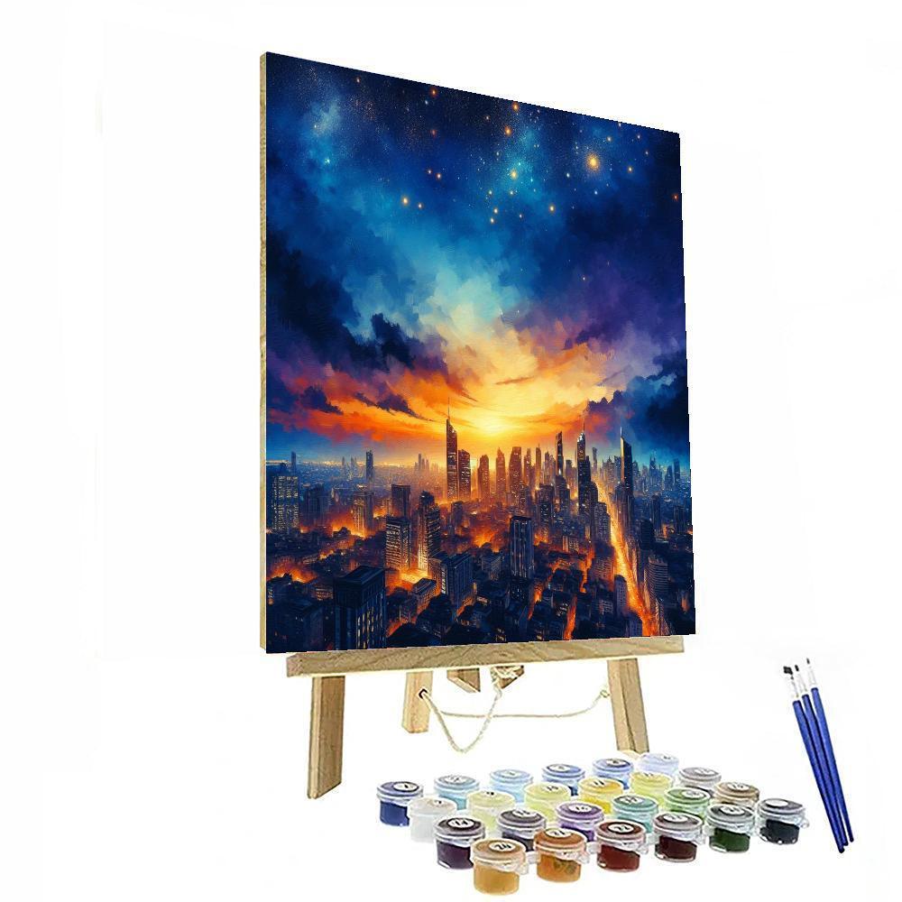 Dramatic Cityscape at Dusk - DIY Painting By Numbers Kit – Artistry Rack