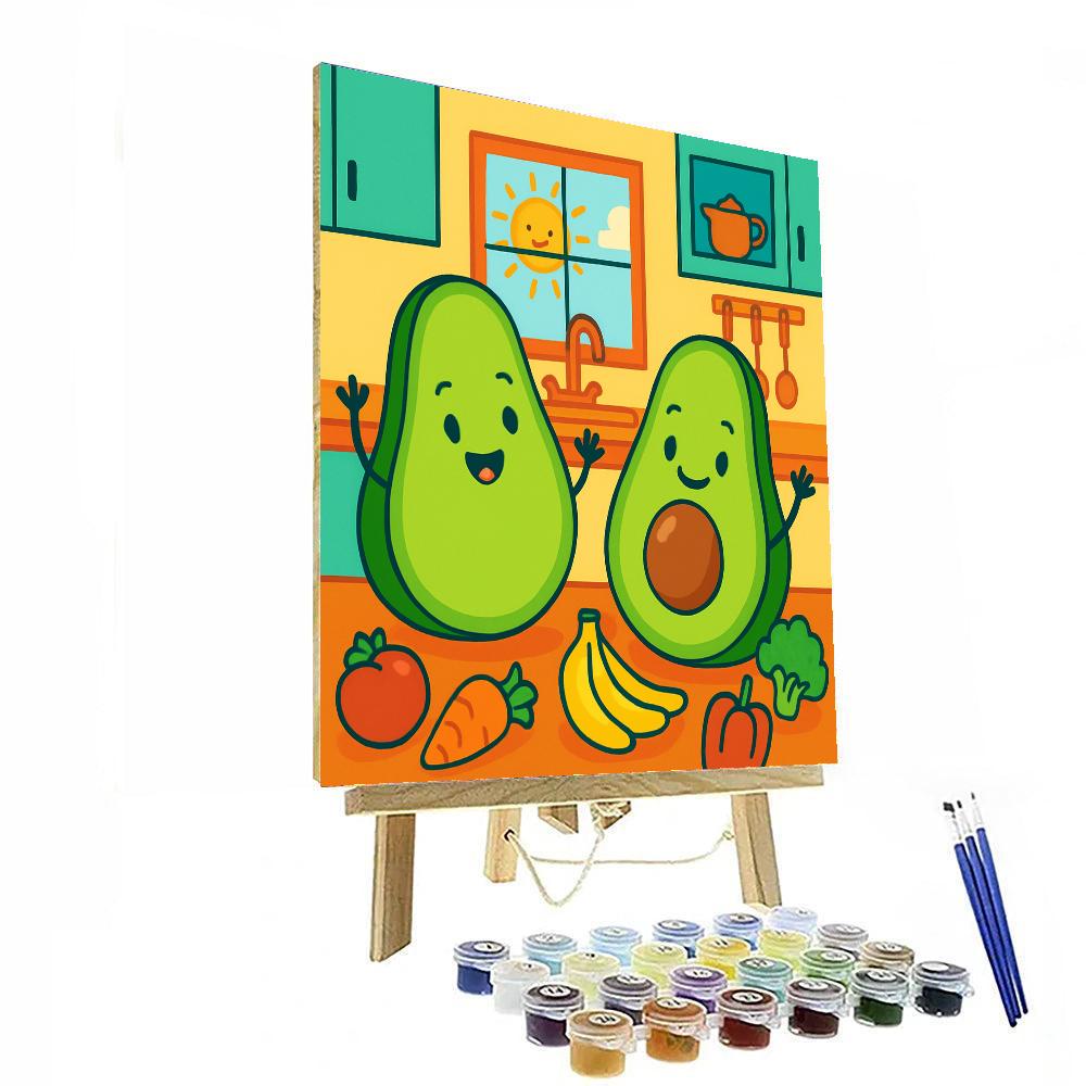 Adorable Avocados DIY Paint By Numbers