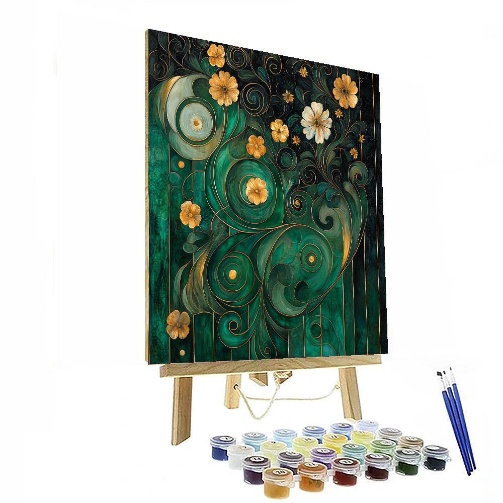 Gustav Klimt Inspired Nature's Euphony  Paint By Numbers Art