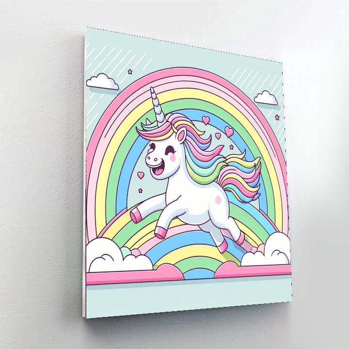 Giggling Unicorn Numbered Painting Kits