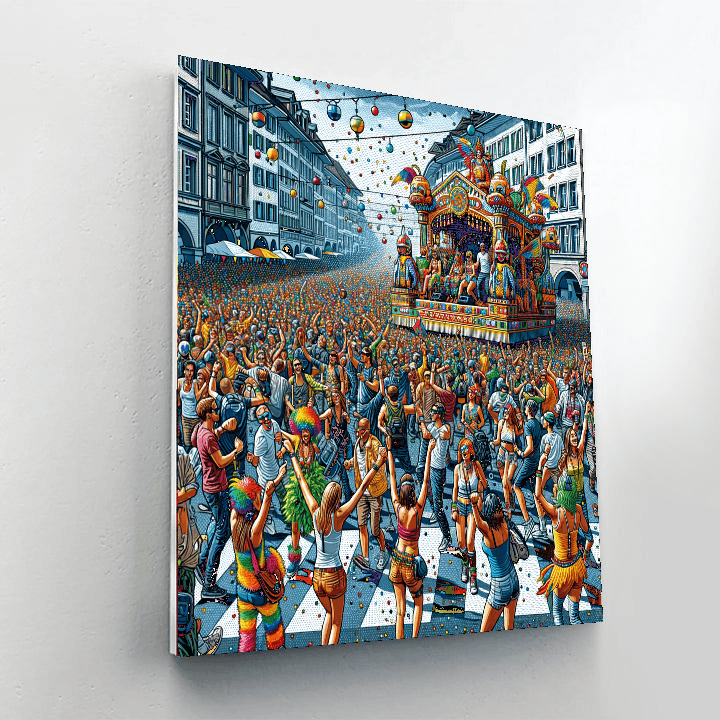 Zürich Street Parade - DIY Painting By Numbers Kit - Artistry Rack