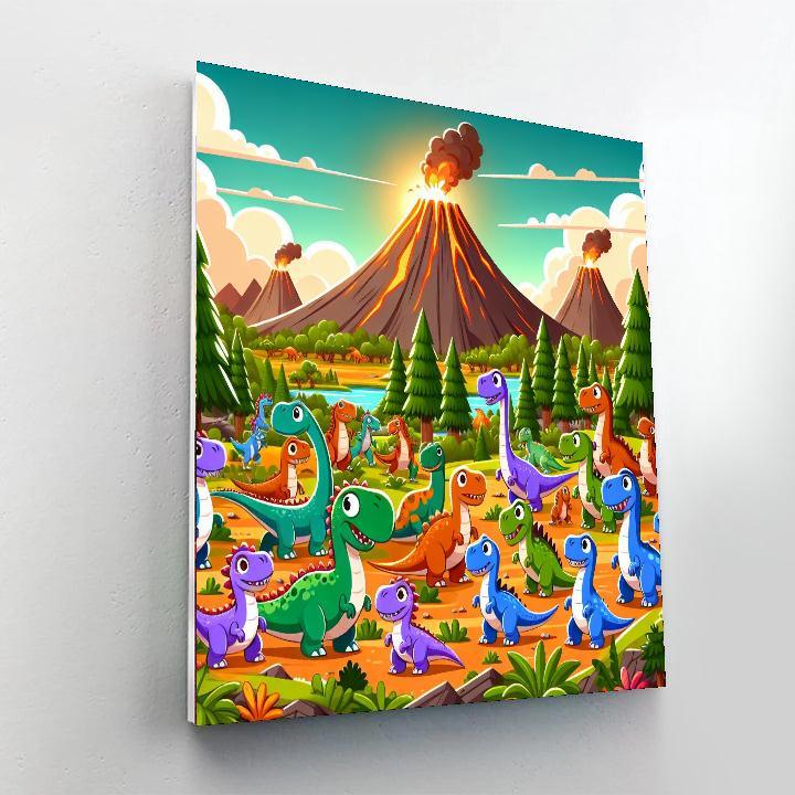 Exciting Dinosaur Expedition Painting By Numbers Kit