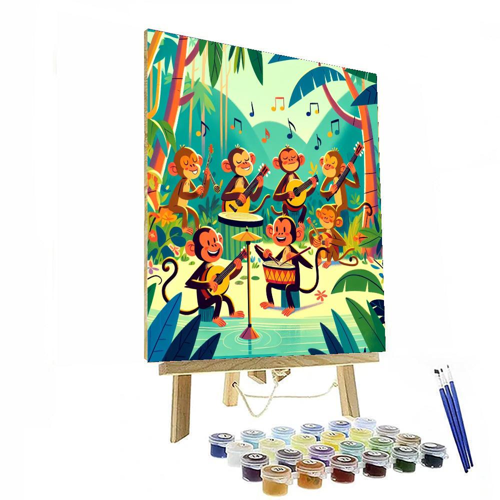 Musical Monkey Band Painting Number Kit