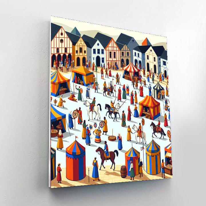 Merry Medieval Festival Painting Number Kit