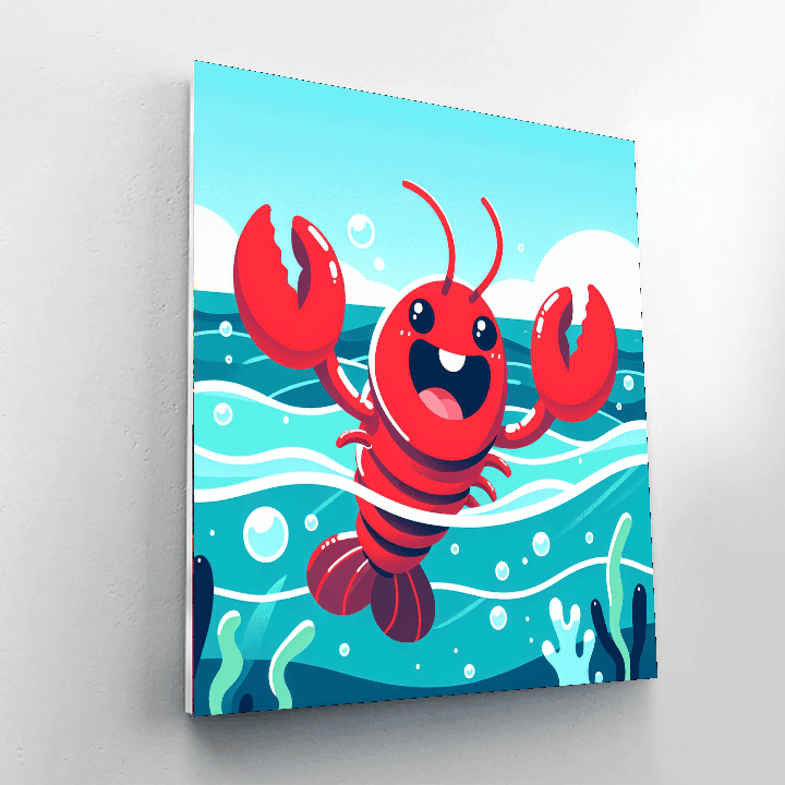 Lively Lobster Lagoon Painting By Numbers Kit