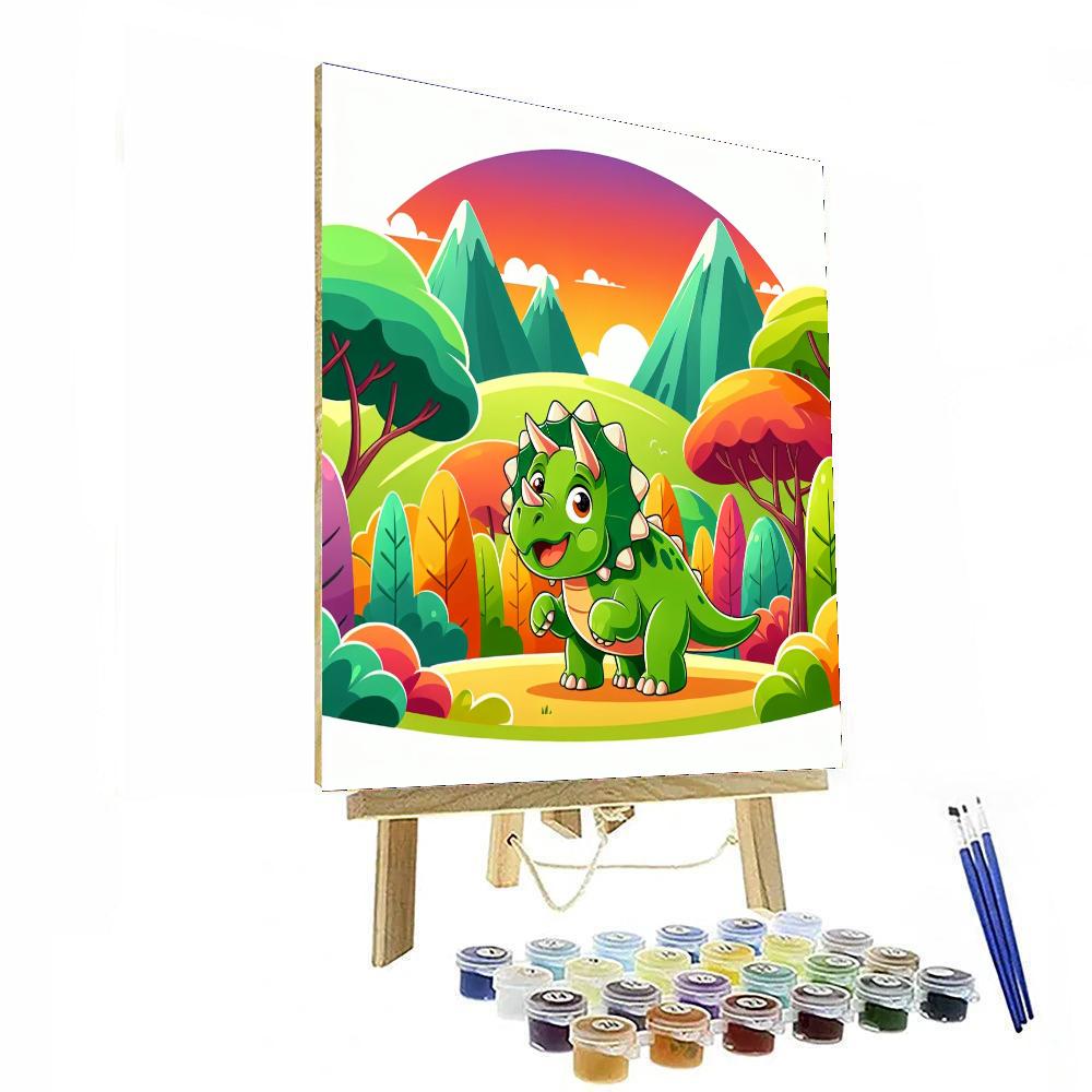 Gigantic Triceratops DIY Paint By Numbers