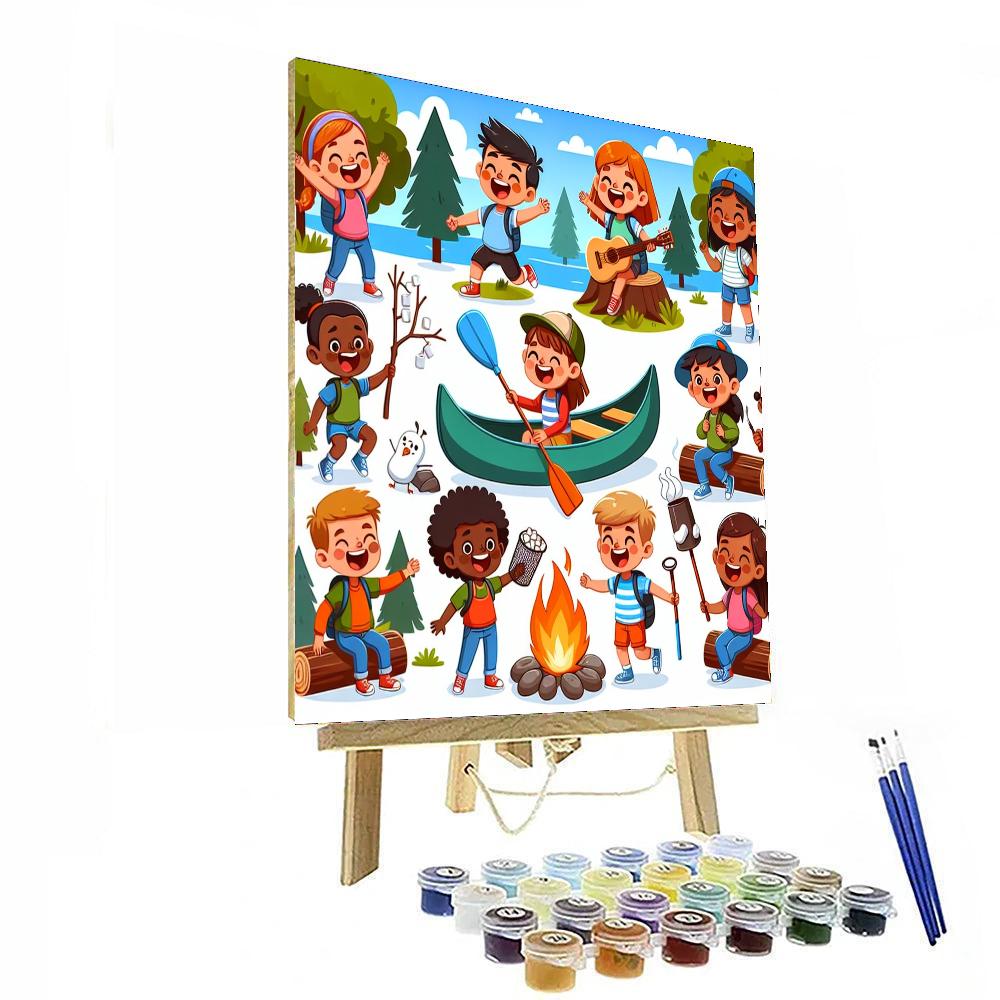 Wondrous Summer Camp Paint By Numbers Art