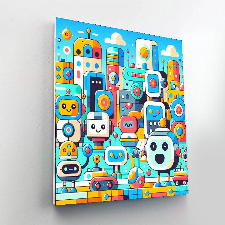 Amazing Robot Adventures Paint By Numbers Art