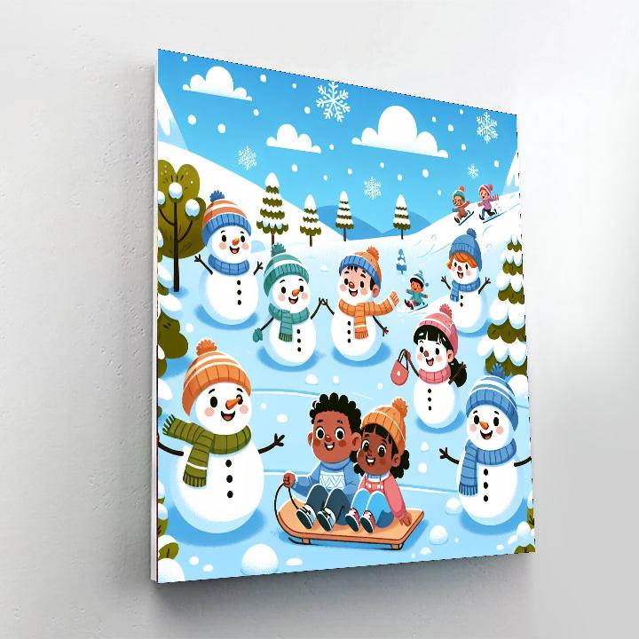 Frosty Fantasy Land Number Painting