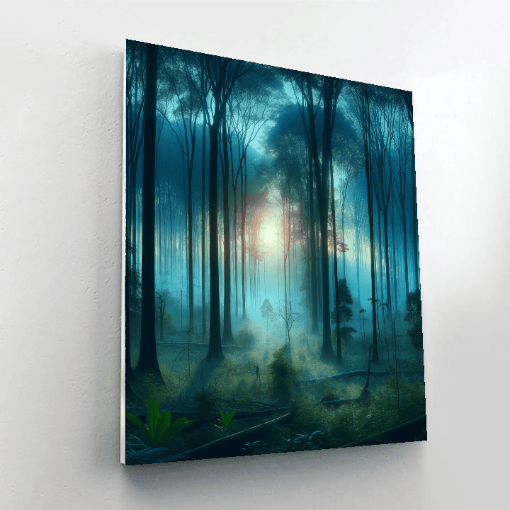Quiet Forest Morning DIY Paint By Numbers