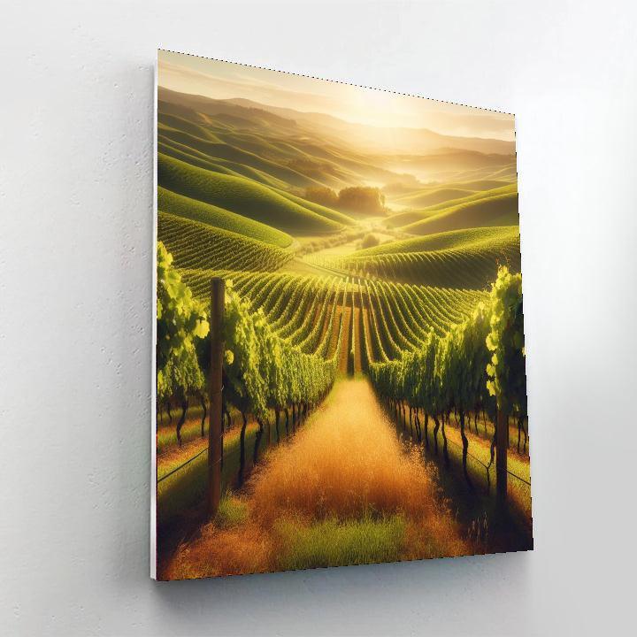 Sunny Vineyard Vista Paint By Numbers Art