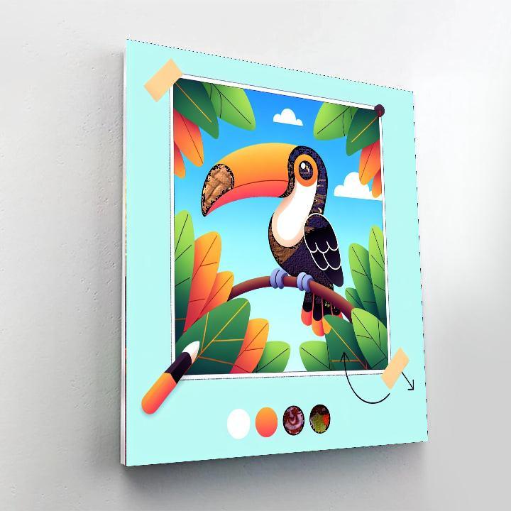 Mysterious Jungle Toucan Paint By Number