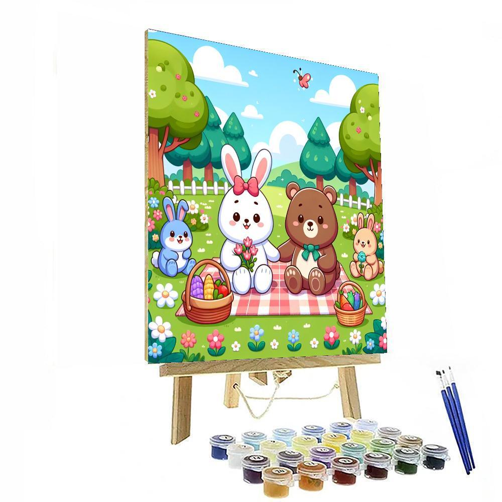 Charming Picnic With Friends Numbered Painting Kits