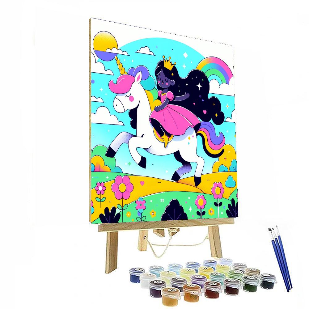 Fairytale Unicorn And Princess DIY Paint By Numbers