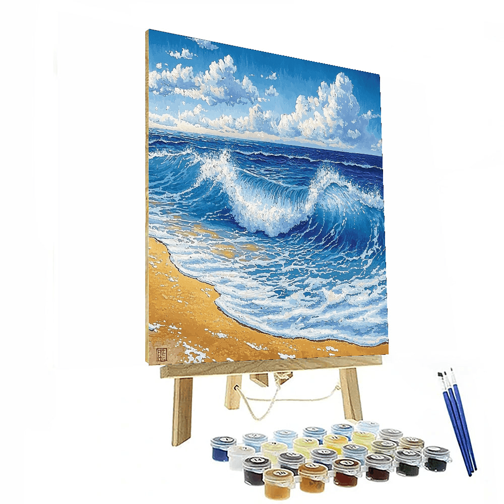 Hokusai Inspired Rhythm Of Waves  Paint By Numbers Art