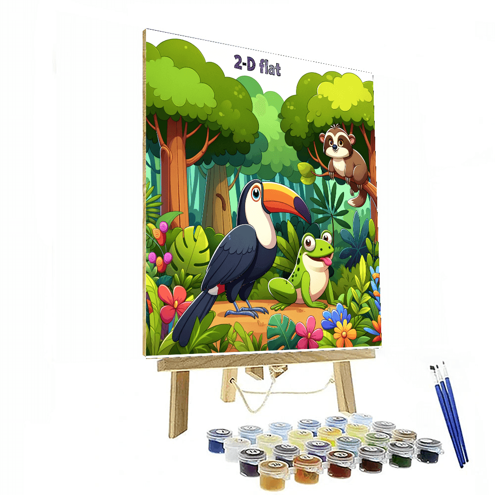 Vibrant Rainforest Adventure DIY Paint By Numbers