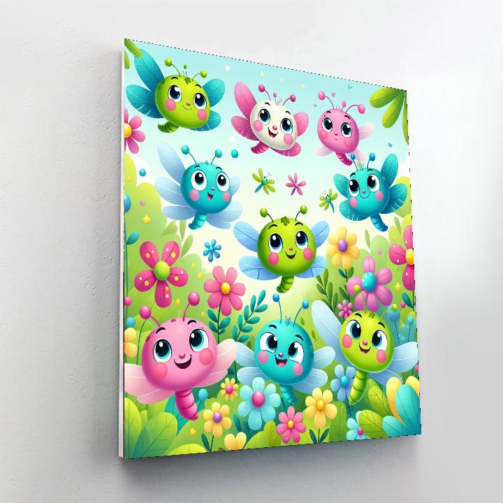 Charming Dragonfly Dance Painting By Numbers Kit