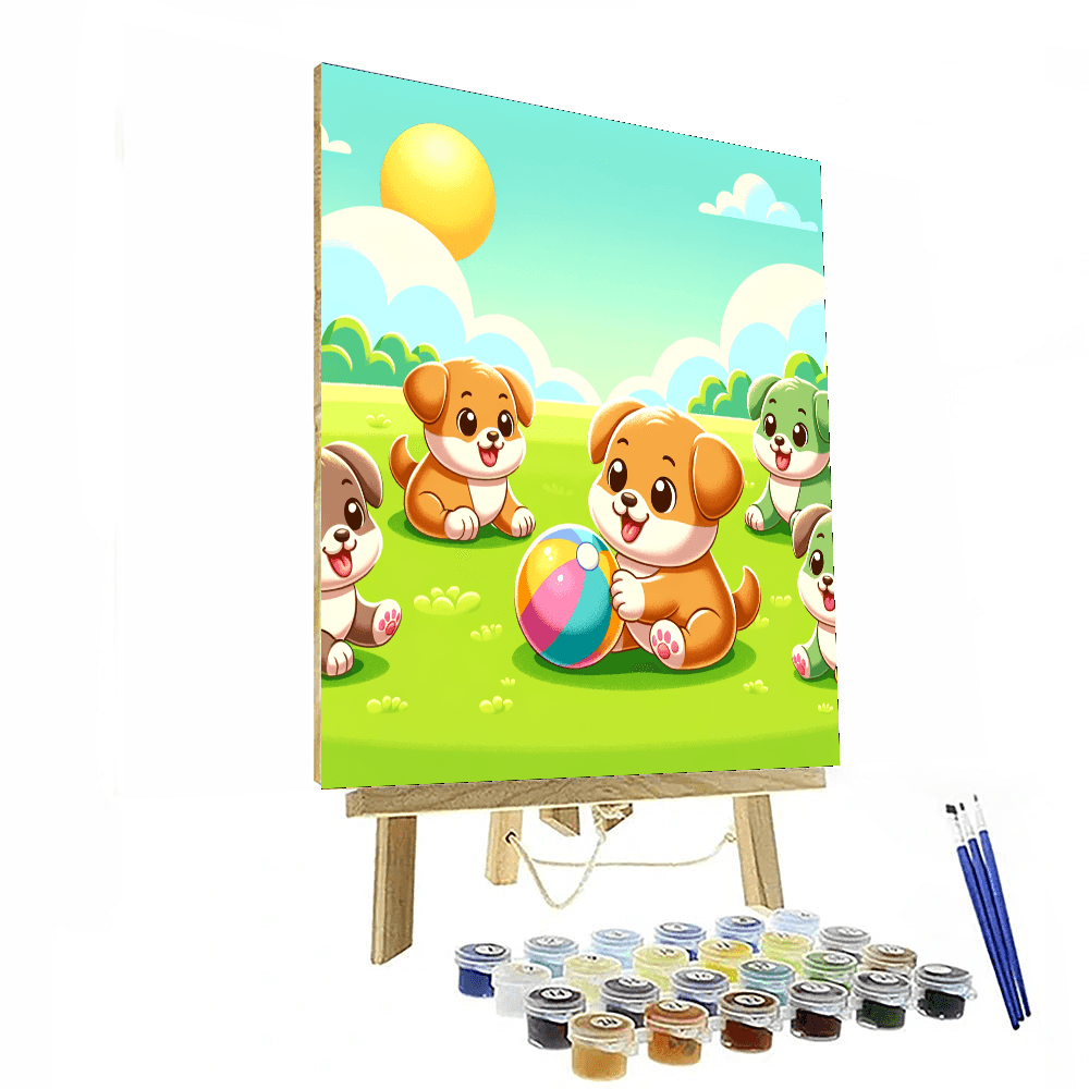 Puppy Playtime Paint By Color