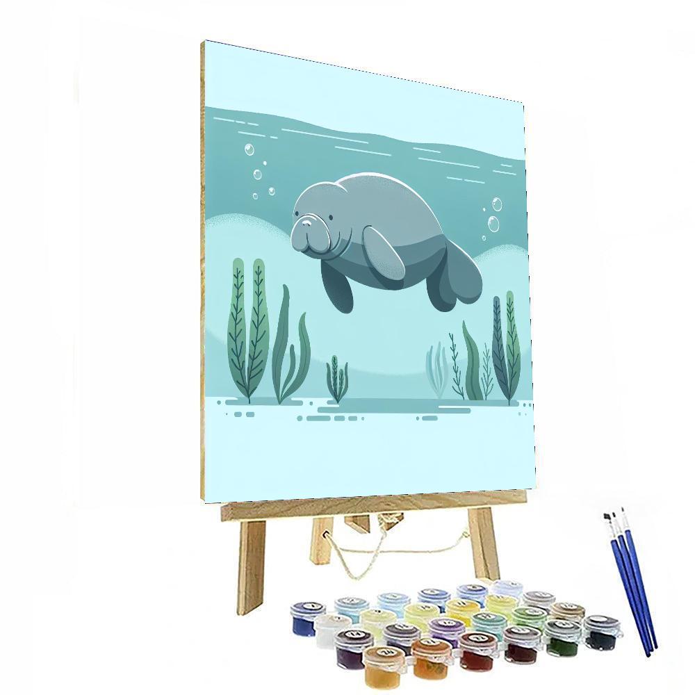 Gentle Manatee Paint By Number