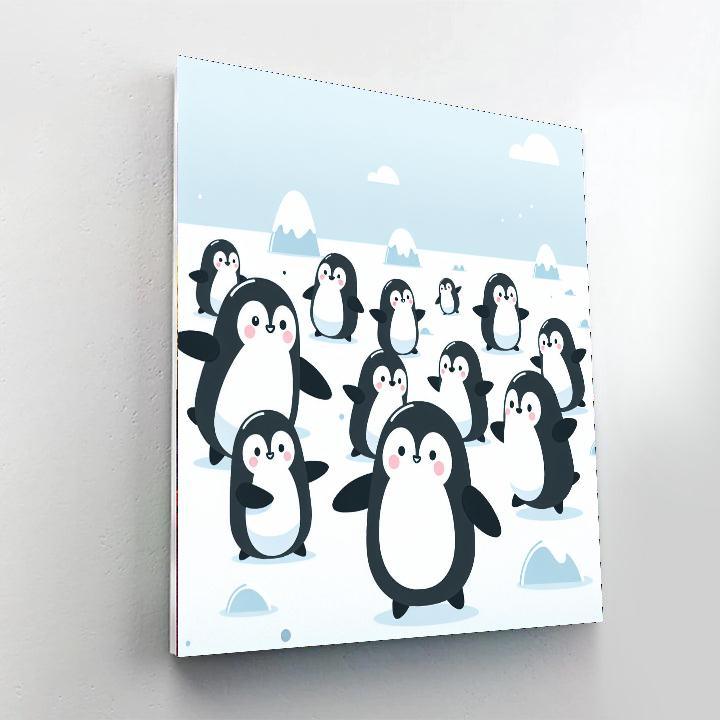 Chilly Penguin Parade Paint By Numbers Kits