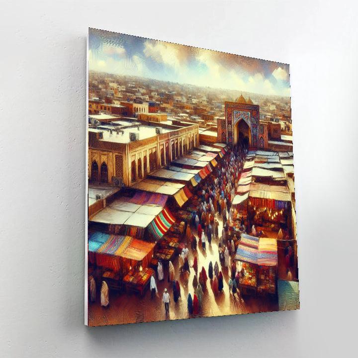 Charming Old World Market Paint By Numbers Art