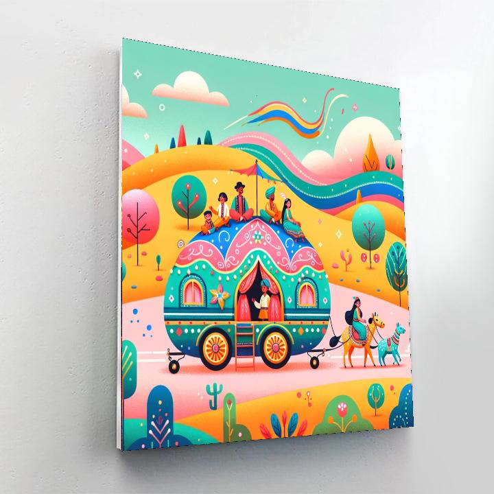 Charming Caravan Journey Painting By Numbers Kit
