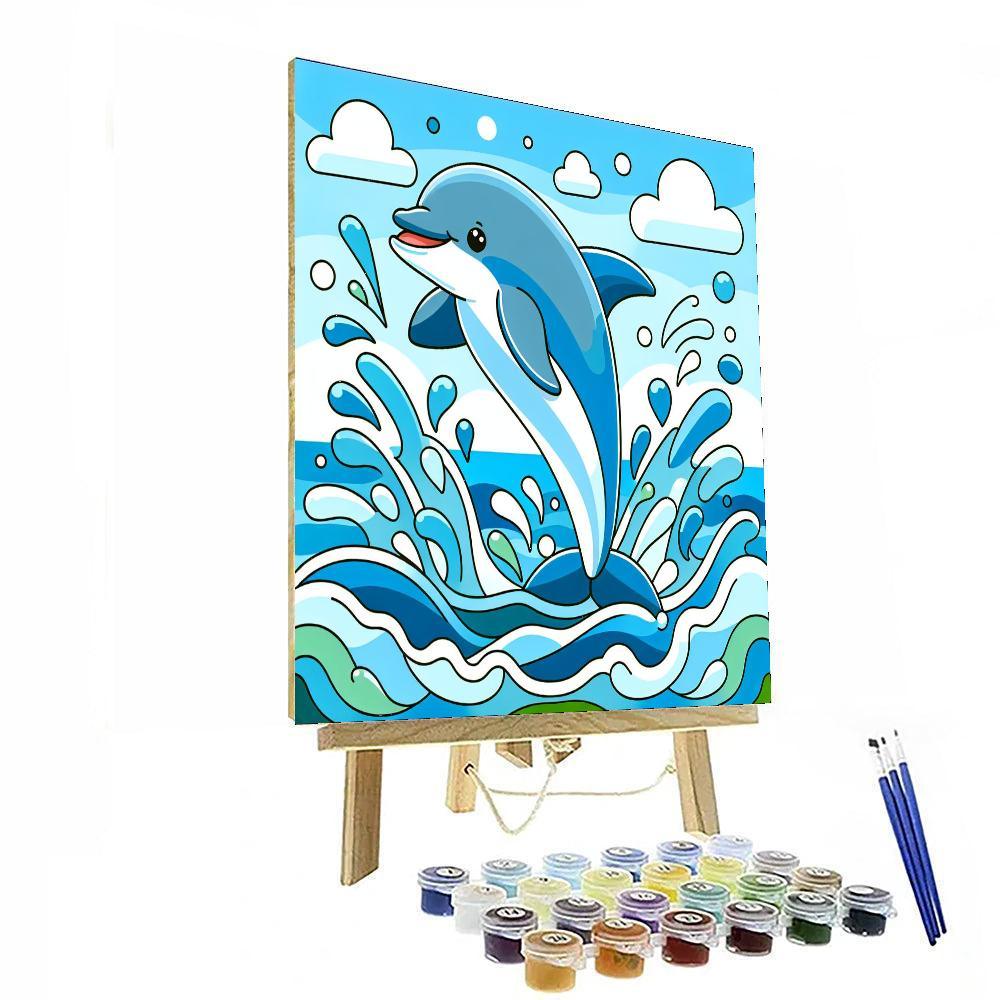 Jolly Dolphin Adventure Painting By Numbers Kit