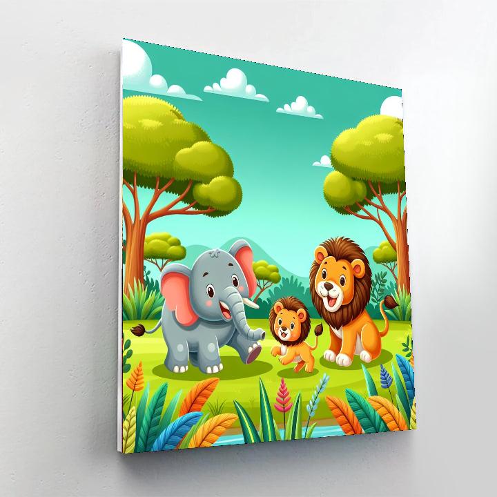 Happy Safari Tour Paint By Numbers