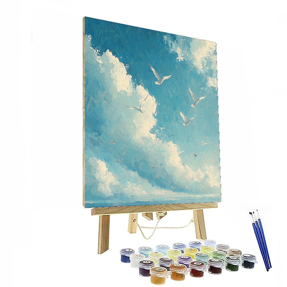 Leonardo Da Vinci Inspired The Silent Flight  Paint By Numbers Art