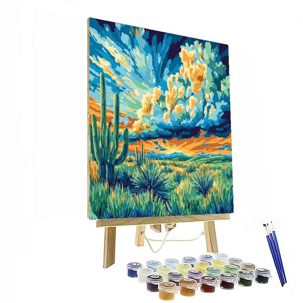 Frida Kahlo Inspired Reverie Of The Enchanted Cactus  Painting Number Kit