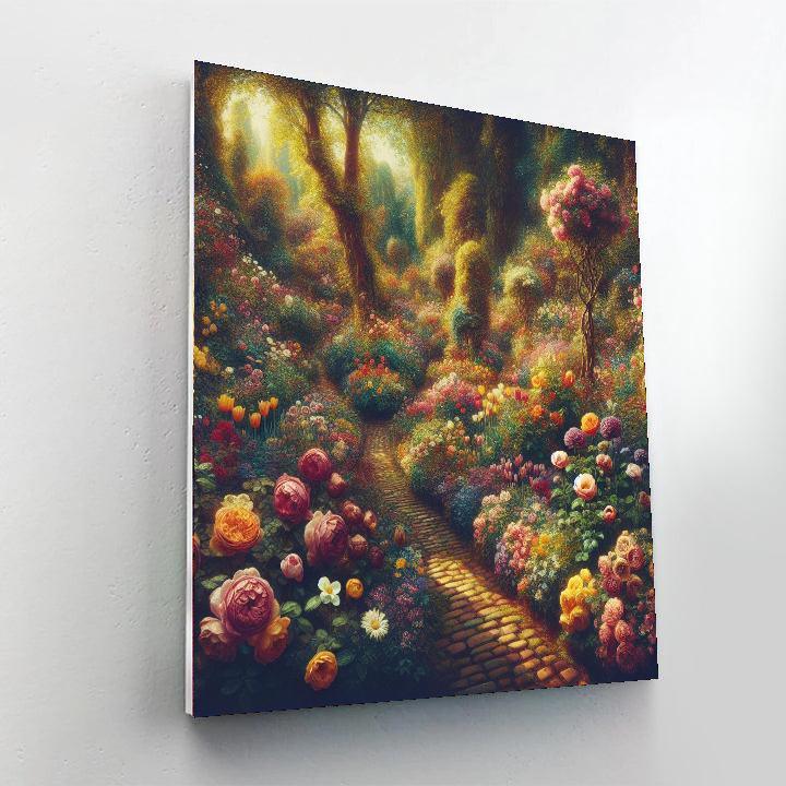 Vintage Garden Scene Painting By Numbers Kit