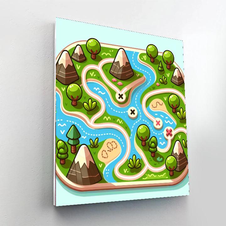 Fun Treasure Map Painting By Numbers Kit