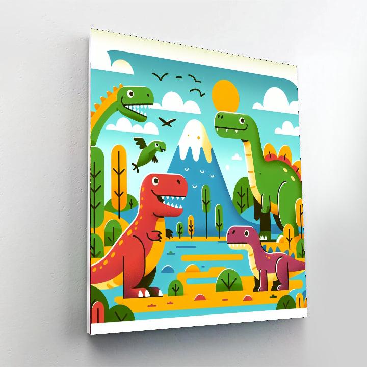 Royal Dinosaur Kingdom Numbered Painting Kits