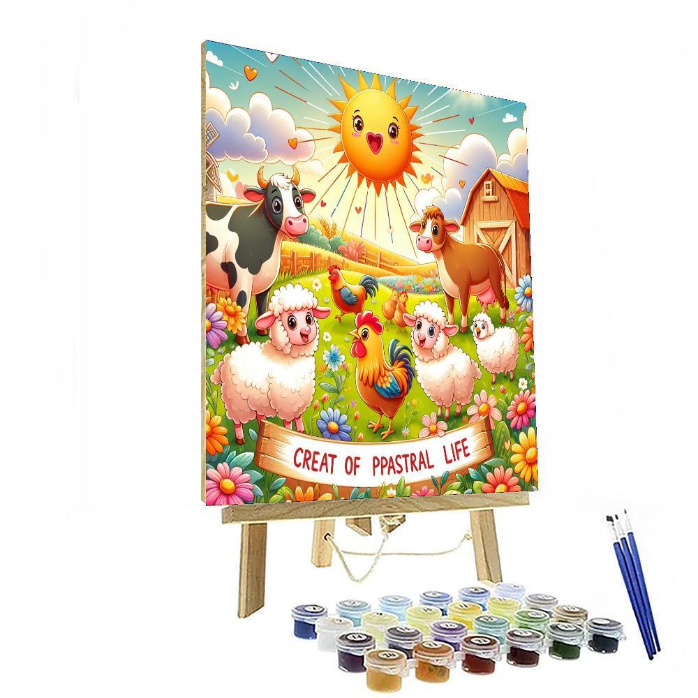 Cheerful Farmyard Days Paint By Numbers Kits