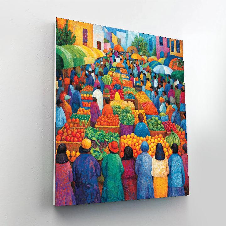 Diego Rivera Inspired The Vibrant Market  Number Painting